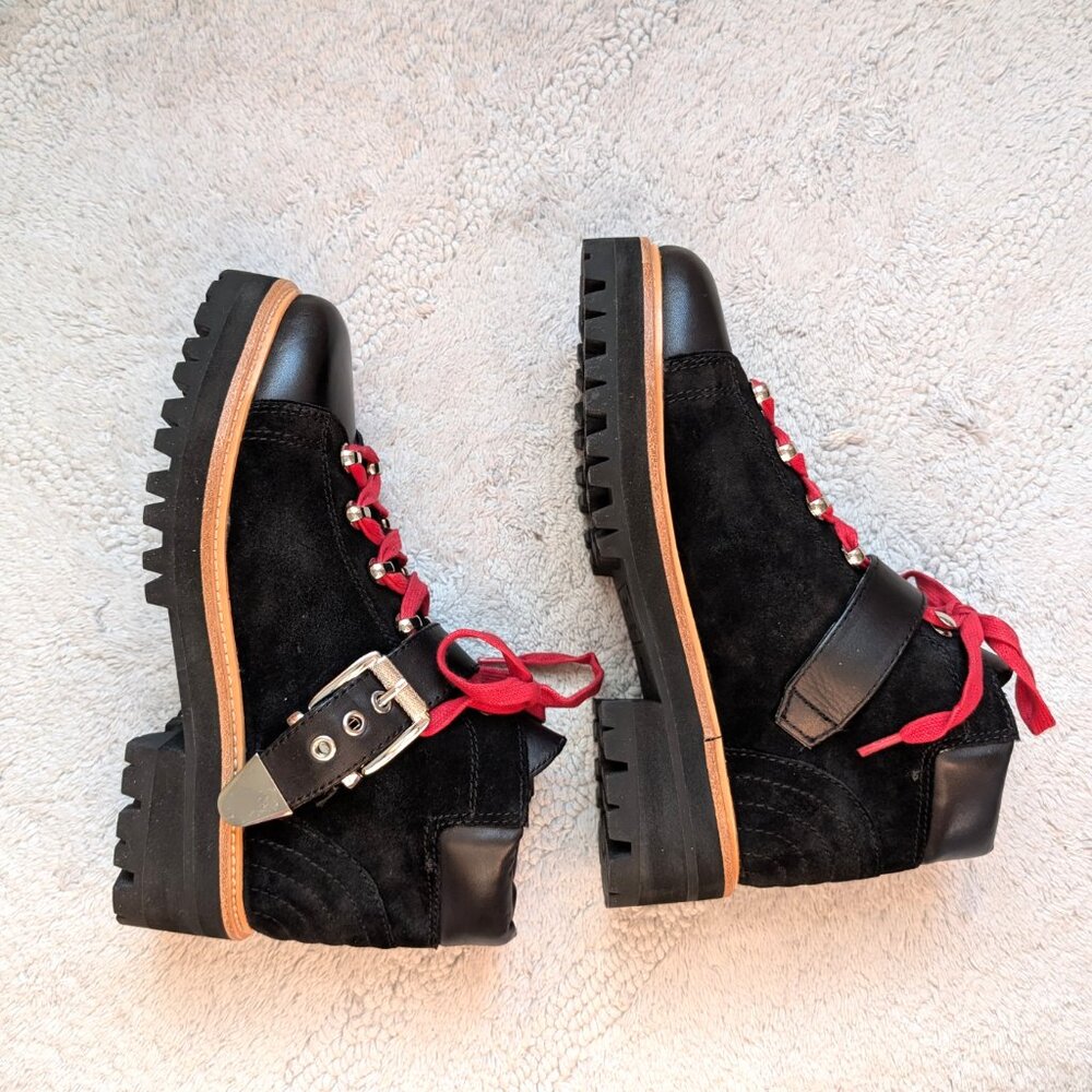 NWT Marc Fisher Indre Leather & Suede Platform Boots (Size 6)